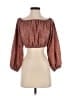 Salanta 100% Polyester Brown 3/4 Sleeve Blouse Size 4 - photo 1
