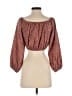 Salanta 100% Polyester Brown 3/4 Sleeve Blouse Size 4 - photo 2