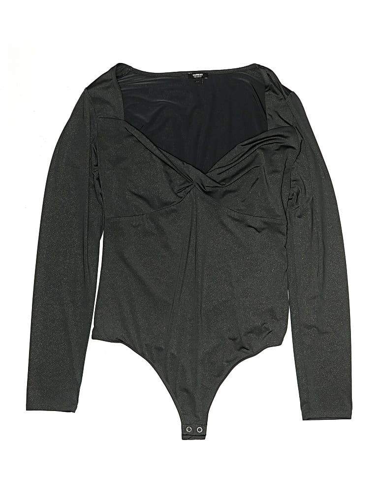 Pre-owned Express Bodysuit In Gray