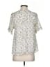 Very J 100% Polyester Ivory Short Sleeve Blouse Size S - photo 2