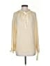 Vince. 100% Silk Ivory Long Sleeve Silk Top Size S - photo 1