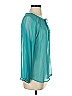 Ella Moss Teal 3/4 Sleeve Blouse Size S - photo 4