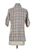 Alice + Olivia Plaid Gray Short Sleeve Button-Down Shirt Size 00 (estimated) - photo 2