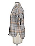 Alice + Olivia Plaid Gray Short Sleeve Button-Down Shirt Size 00 (estimated) - photo 5