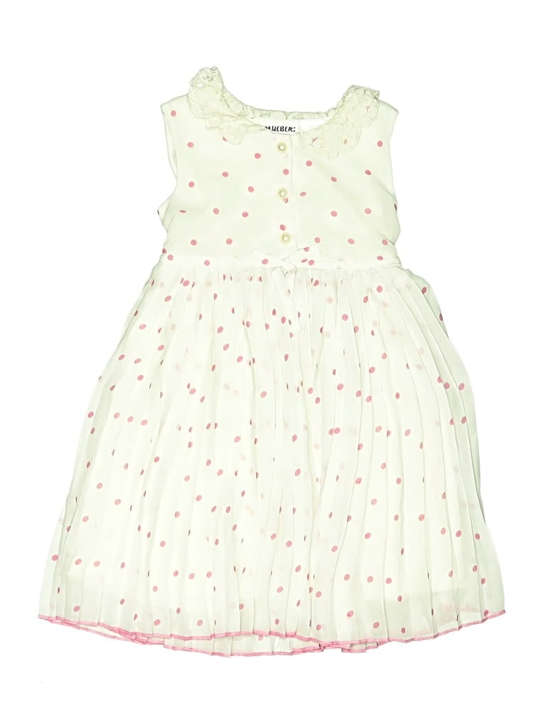 Pre-owned Blueberi Boulevard Kids' Dress In White