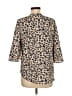 Unbranded Animal Print Tan 3/4 Sleeve Blouse Size M - photo 2