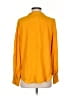 Talbots 100% Rayon Polka Dots Yellow Long Sleeve Blouse Size S - photo 2