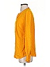 Talbots 100% Rayon Polka Dots Yellow Long Sleeve Blouse Size S - photo 5
