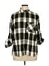 Zara Basic Plaid Black 3/4 Sleeve Button-Down Shirt Size XL - photo 1
