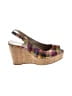 Stuart Weitzman Print Purple Pink Wedges Size 8 - photo 1