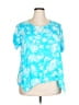 Blue Ginger 100% Rayon Blue Short Sleeve Blouse Size XXL - photo 1