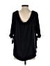 Ann Taylor LOFT 100% Polyester Black 3/4 Sleeve Blouse Size S - photo 2