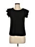 CeCe Black Short Sleeve Top Size S - photo 1