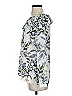 Banana Republic 100% Polyester Silver White Long Sleeve Blouse Size S - photo 5
