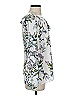 Banana Republic 100% Polyester Silver White Long Sleeve Blouse Size S - photo 4