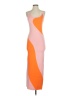 Unbranded 100% Polyester Color Block Orange Cocktail Dress Size S - photo 1