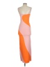 Unbranded 100% Polyester Color Block Orange Cocktail Dress Size S - photo 2