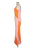 Unbranded 100% Polyester Color Block Orange Cocktail Dress Size S - photo 5