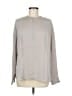 Vince. Gray Long Sleeve Silk Top Size 8 - photo 1