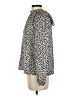 Ann Taylor 100% Polyester Animal Print Ivory Long Sleeve Blouse Size XS - photo 5