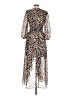 Eliza J 100% Polyester Animal Print Brown Cocktail Dress Size 6 - photo 2