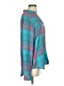 Michael Stars 100% Rayon Plaid Teal Long Sleeve Blouse Size Sm (0) - photo 4