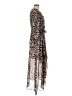 Eliza J 100% Polyester Animal Print Brown Cocktail Dress Size 6 - photo 4