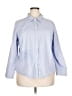 IZOD 100% Cotton Blue 3/4 Sleeve Button-Down Shirt Size XXL - photo 1