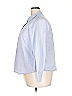 IZOD 100% Cotton Blue 3/4 Sleeve Button-Down Shirt Size XXL - photo 5