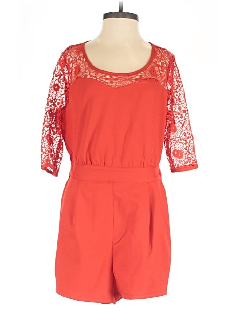 Pre-owned Bar Iii Romper In Red