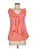 Garnet Hill 100% Cotton Orange Sleeveless Blouse Size S - photo 1