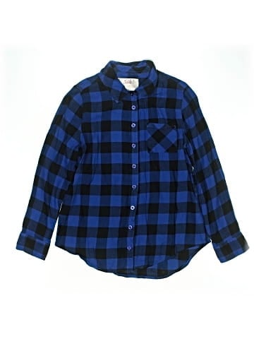 Justice Long Sleeve Button-Down Shirt (view 1)