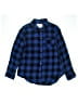 Justice Plaid Blue Long Sleeve Button-Down Shirt Size 14 - 16 - photo 1