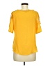 Touch 9 100% Polyester Yellow Short Sleeve Blouse Size M - photo 2