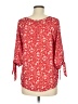 Papermoon 100% Polyester Red 3/4 Sleeve Blouse Size M (petite) - photo 2