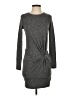 Topshop Solid Gray Casual Dress Size 4 - photo 1
