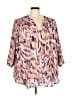 Torrid 100% Polyester Purple Pink 3/4 Sleeve Blouse Size 4X Plus (4) - photo 1