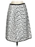 Max Studio 100% Cotton Graphic Silver Formal Skirt Size 2 - photo 1