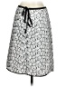 Max Studio 100% Cotton Graphic Silver Formal Skirt Size 2 - photo 2