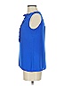 Banana Republic 100% Polyester Blue Sleeveless Blouse Size XS - photo 5