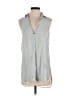 Hard Tail 100% Rayon Gray Sleeveless Button-Down Shirt Size XS - photo 1