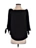 Chico's 100% Polyester Black 3/4 Sleeve Blouse Size Sm (0) - photo 1