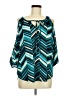 Francesca's 100% Polyester Teal 3/4 Sleeve Blouse Size M - photo 1