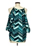 Francesca's 100% Polyester Teal 3/4 Sleeve Blouse Size M - photo 2
