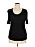 H&M 100% Viscose Black Short Sleeve Top Size XL - photo 1