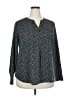 Pure Energy 100% Polyester Polka Dots Gray Long Sleeve Blouse Size 2X - photo 1