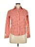 Unbranded Checkered-gingham Orange Red Long Sleeve Button-Down Shirt Size 14 - photo 1