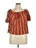 By Anthropologie Orange Short Sleeve Blouse Size S - photo 1