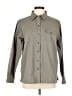 Cherokee Solid Gray Long Sleeve Button-Down Shirt Size L - photo 1