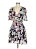 Tanya Taylor 100% Polyester Floral Blue Cocktail Dress Size 6 - photo 1